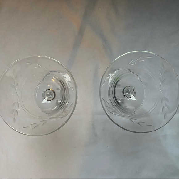 2 (two) Hanover Coronation collection etched and blown aperitif / liquor glasses - Picture 6 of 6